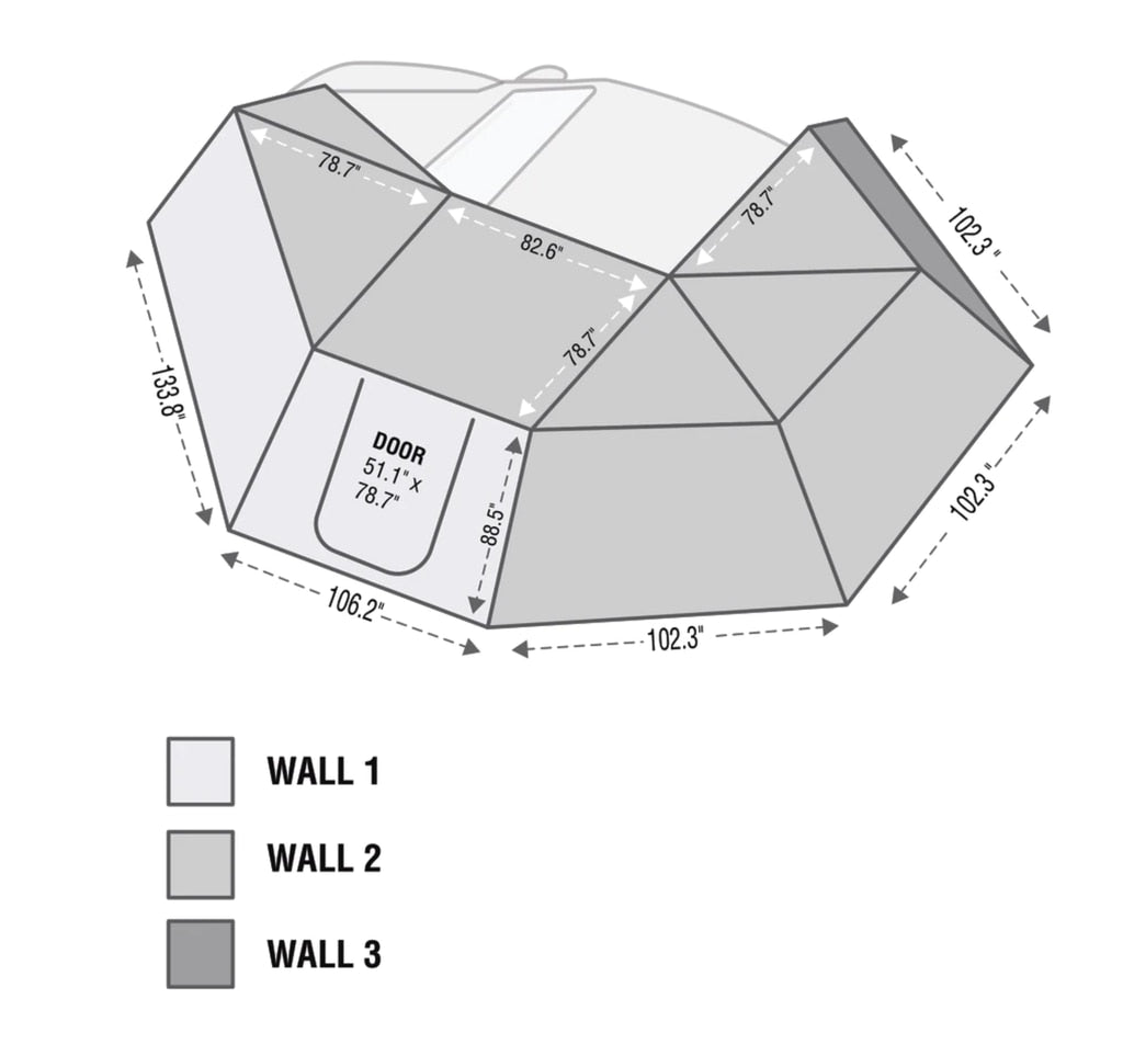 Nomadic Awning 270 Awning with Walls - Driver side Overland Vehicle Systems-4x4 Mega Store