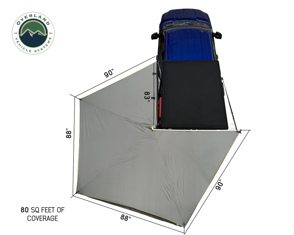 270 Degree Awning Free Standing - Nomadic 270 LT - Dark Gray Overland Vehicle Systems-4x4 Mega Store