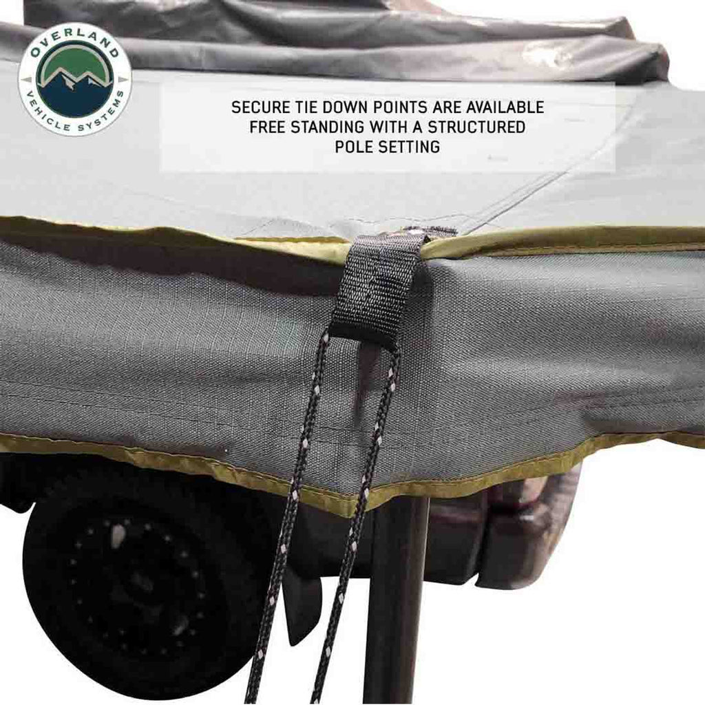 HD Nomadic 180 LTE - Awning, Grey Body, Green Trim and Black Travel Cover Overland Vehicle Systems-4x4 Mega Store
