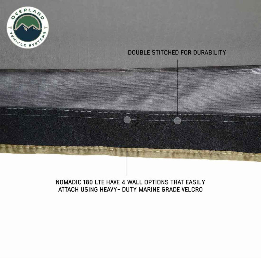 HD Nomadic 180 LTE - Awning, Grey Body, Green Trim and Black Travel Cover Overland Vehicle Systems-4x4 Mega Store