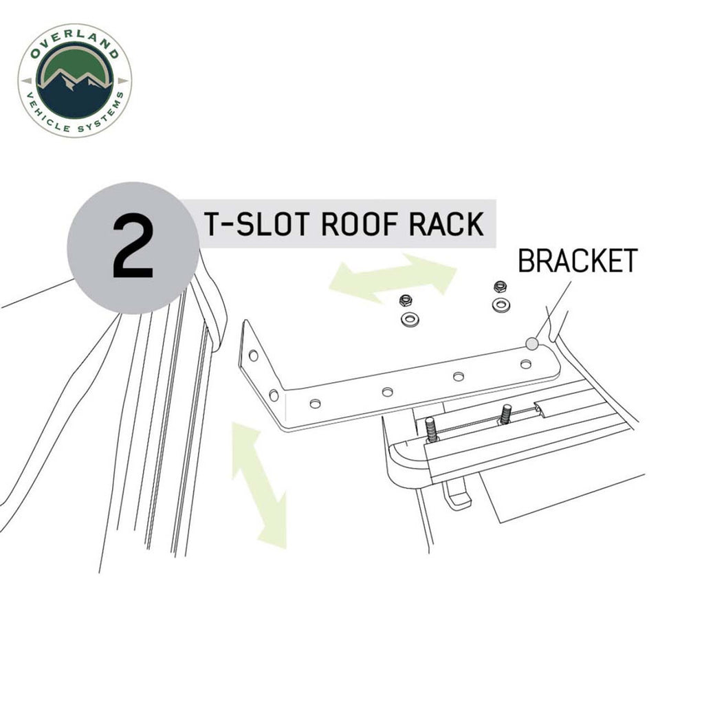 HD Nomadic 180 LTE - Awning, Grey Body, Green Trim and Black Travel Cover Overland Vehicle Systems-4x4 Mega Store