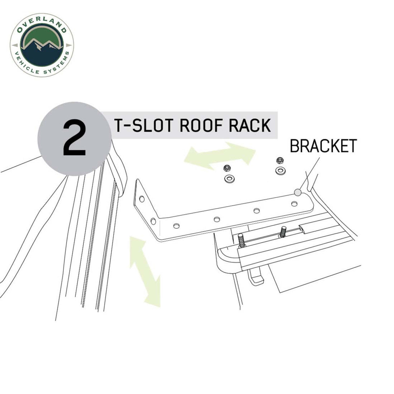 HD Nomadic 180 LTE - Awning, Grey Body, Green Trim and Black Travel Cover Overland Vehicle Systems-4x4 Mega Store