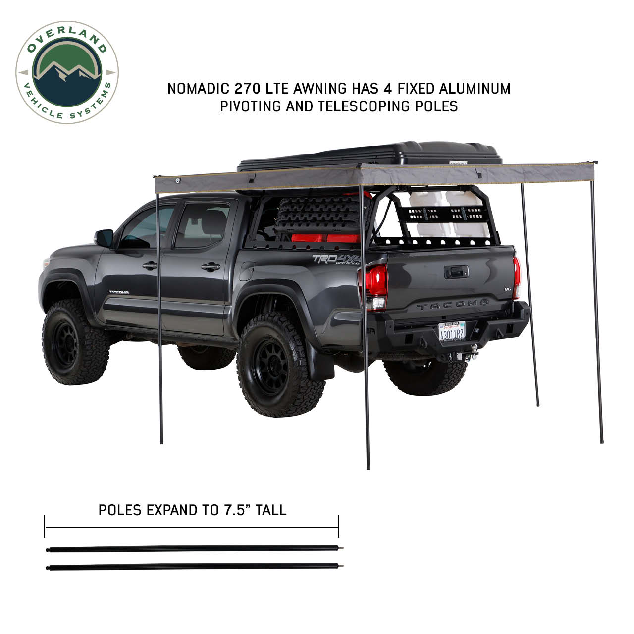 Nomadic 270 LTE Driver Side 270 Degree Awning Premium Overland Vehicle Systems-4x4 Mega Store