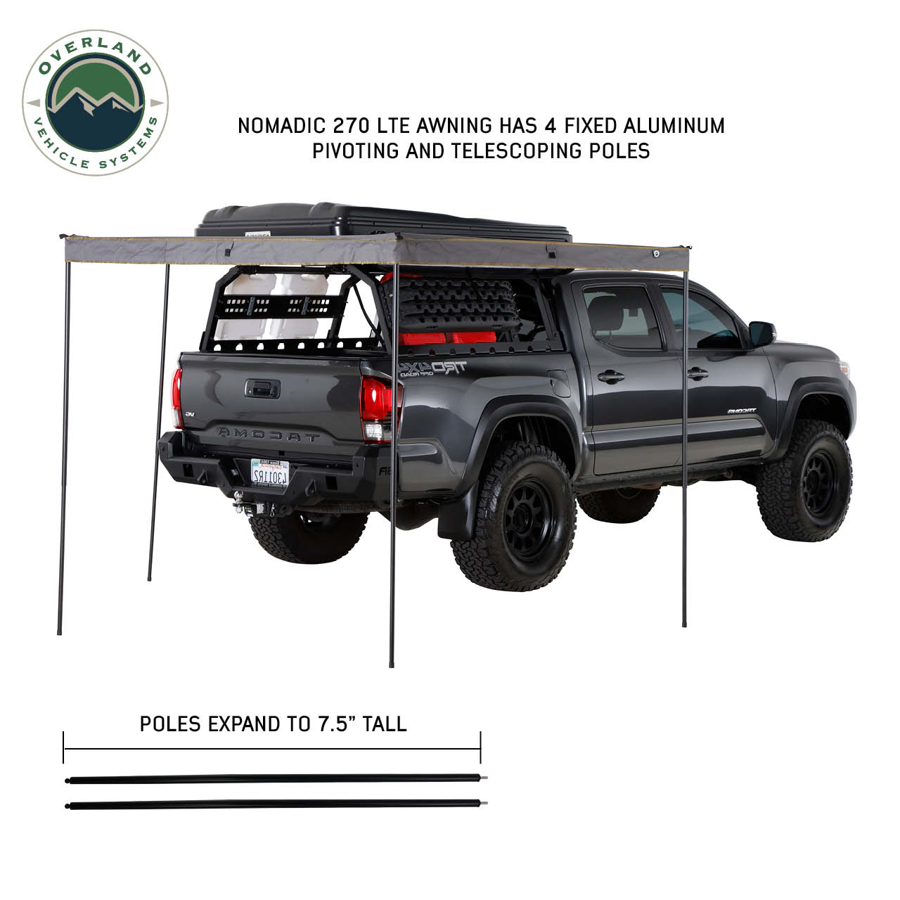 Nomadic 270 LTE Passenger Side 270 Degree Awning Overland Vehicle Systems-4x4 Mega Store
