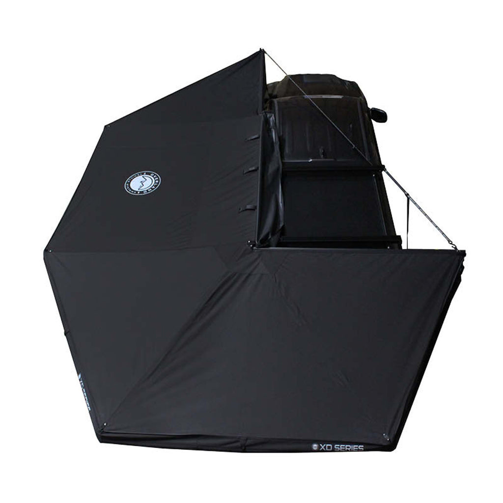 XD Nomadic 270 - Awning W/Lights and Black Out , Driver Side, Black Body, Black Trim and Black Travel Cover Overland Vehicle Systems-4x4 Mega Store