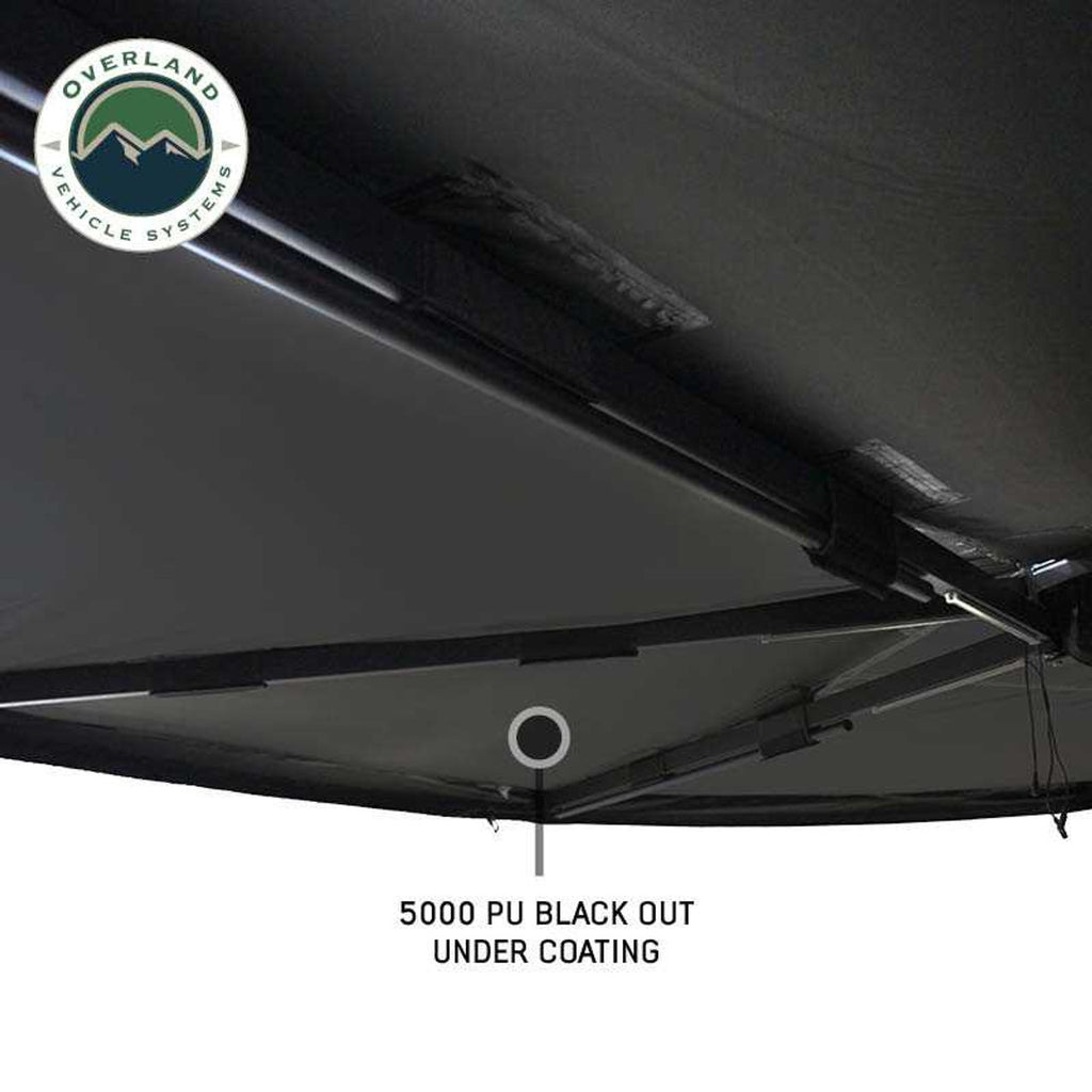 XD Nomadic 270 - Awning W/Lights and Black Out , Driver Side, Black Body, Black Trim and Black Travel Cover Overland Vehicle Systems-4x4 Mega Store