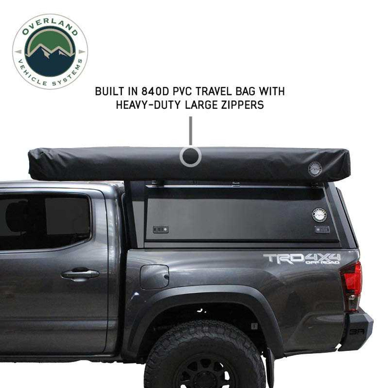 XD Nomadic 270 - Awning W/Lights and Black Out , Driver Side, Black Body, Black Trim and Black Travel Cover Overland Vehicle Systems-4x4 Mega Store