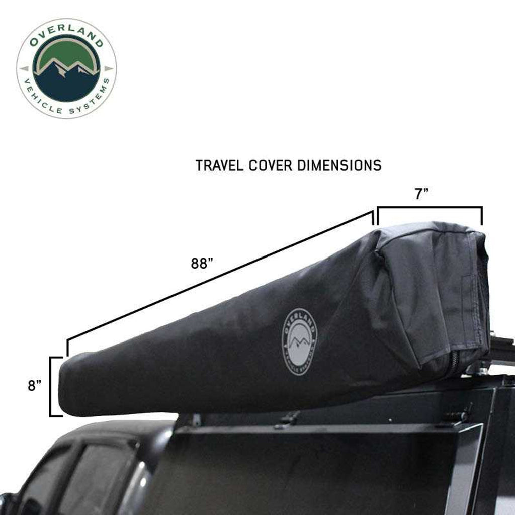 XD Nomadic 270 - Awning W/Lights and Black Out , Passenger Side, Black Body, Black Trim and Black Travel Cover Overland Vehicle Systems-4x4 Mega Store