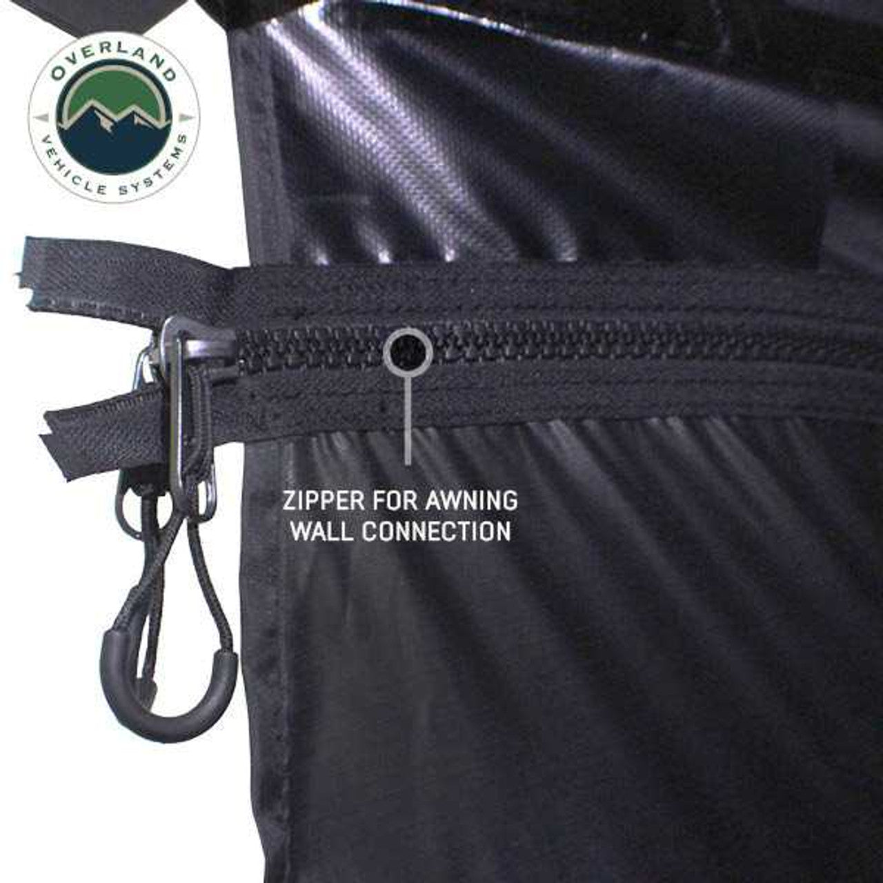 XD Nomadic 270 - Awning Wall 1 W/Black Out, Driver Side, Black Body, Black Trim W/Storage Bag Overland Vehicle Systems-4x4 Mega Store