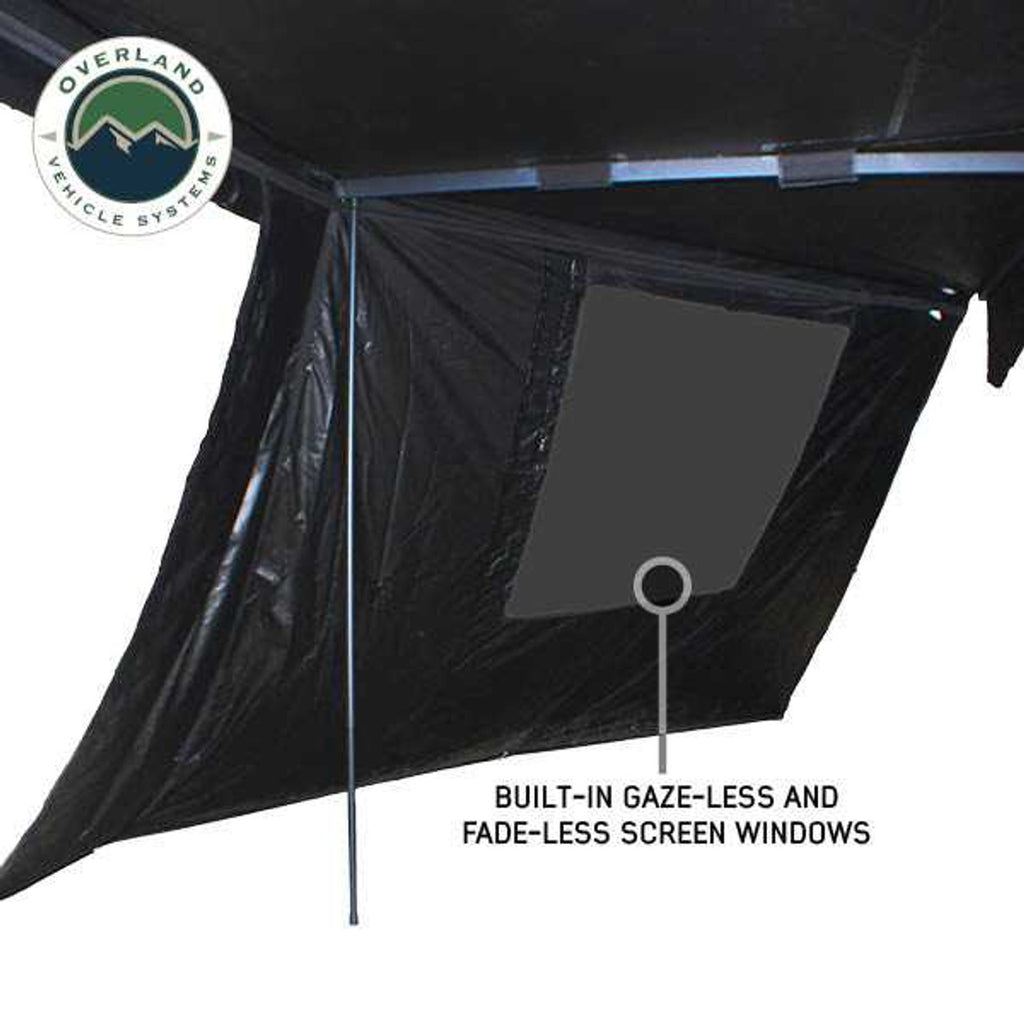XD Nomadic 270 - Awning Wall 2 W/Black Out, Driver Side, Black Body, Black Trim W/Storage Bag Overland Vehicle Systems-4x4 Mega Store