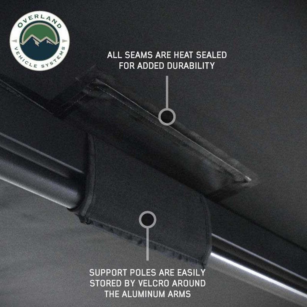 XD Nomadic 270 - Awning, Lights, Black Out, Wall Kit, Passenger Side, Black Body, Black Trim and Black Travel Cover Overland Vehicle Systems-4x4 Mega Store