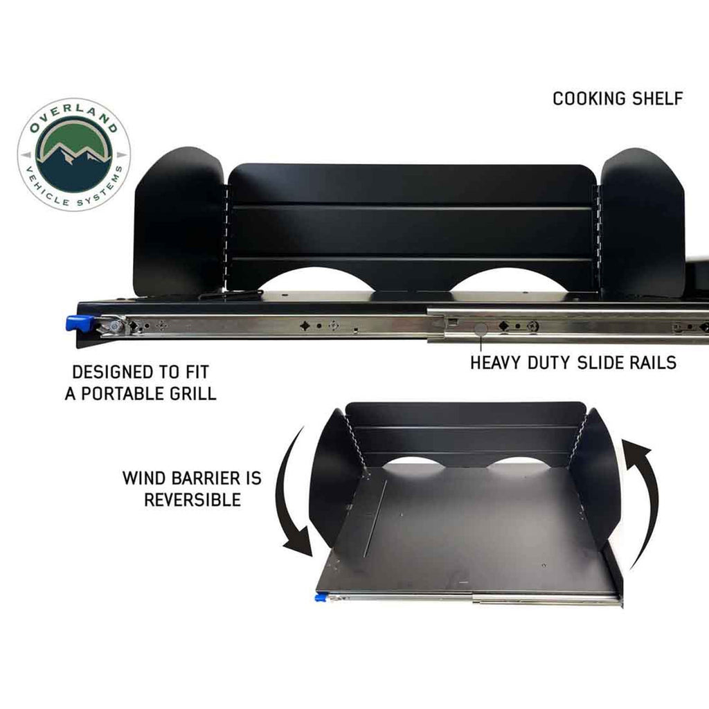 Cargo Box Kitchen With Slide Out Sink, Cooking Shelve and Slide Out Work Station Overland Vehicle Systems-4x4 Mega Store