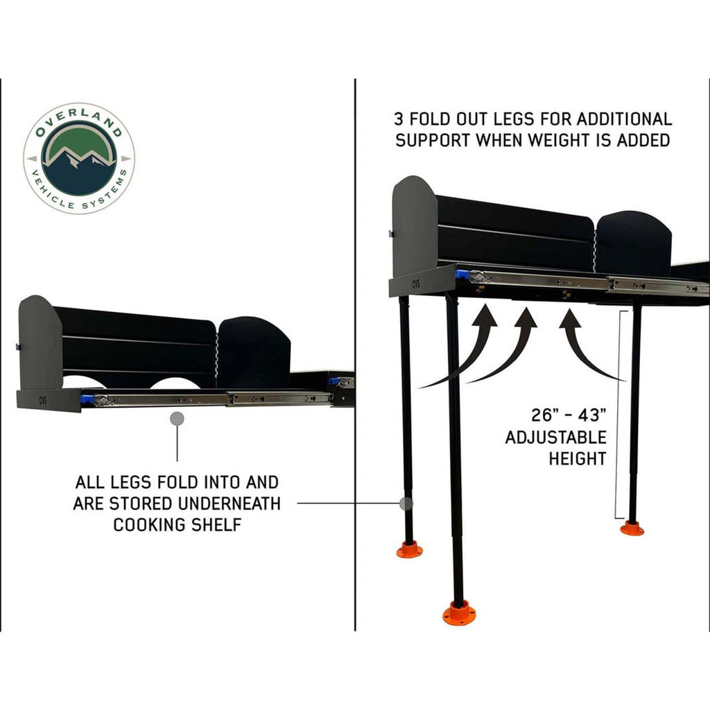 Cargo Box Kitchen With Slide Out Sink, Cooking Shelve and Slide Out Work Station Overland Vehicle Systems