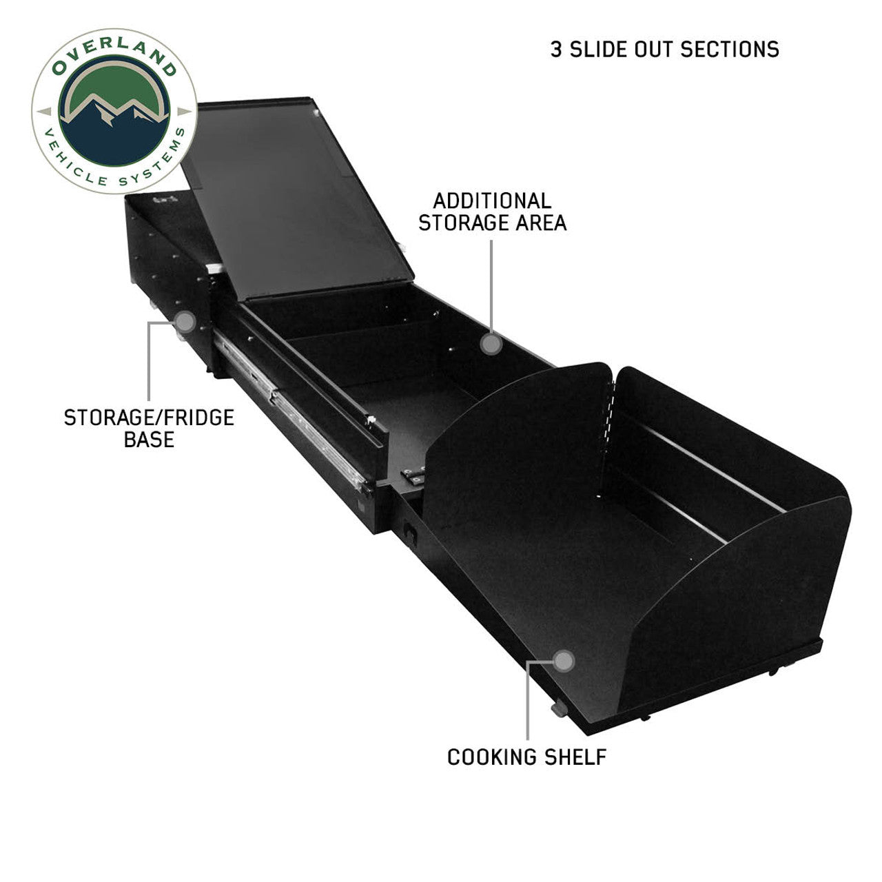 Cargo Box Kitchen With Slide Out, Storage Box and Cooking Area Overland Vehicle Systems-4x4 Mega Store