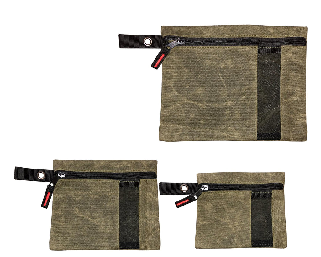 Waxed Canvas - Small Size Utility Bags with Pockets Overland Vehicle Systems-4x4 Mega Store