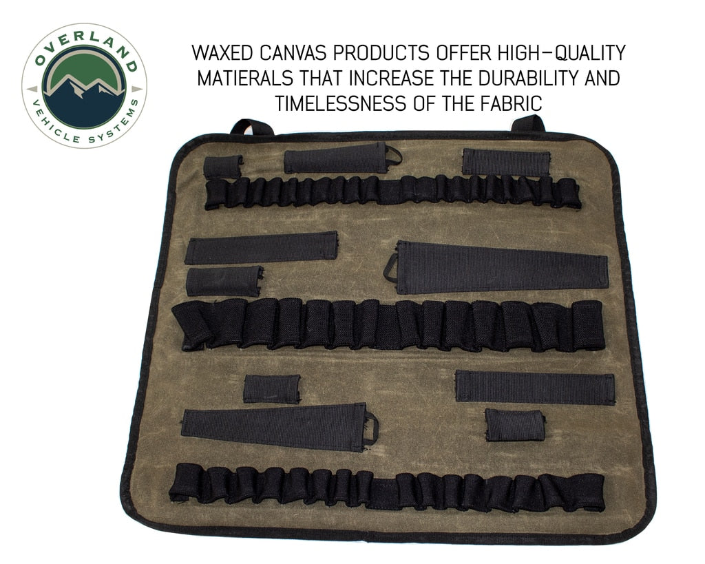 Rolled Socket Organizer Storage Bag - #16 Waxed Canvas Overland Vehicle Systems-4x4 Mega Store