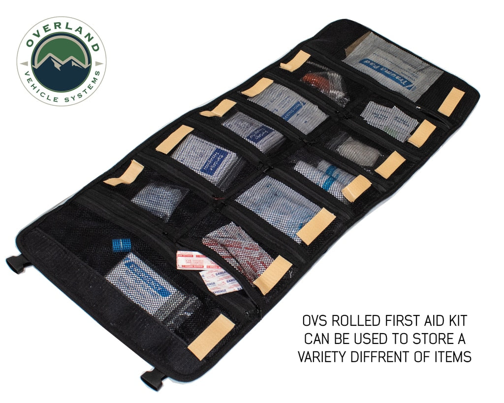 Rolled Bag First Aid - Waxed Canvas First Aid Bag for Car Overland Vehicle Systems-4x4 Mega Store