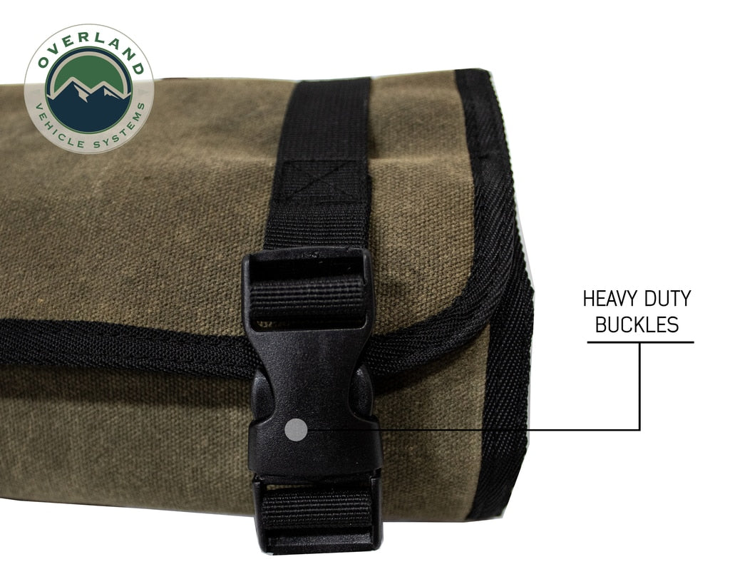 Rolled Bag First Aid - Waxed Canvas First Aid Bag for Car Overland Vehicle Systems-4x4 Mega Store