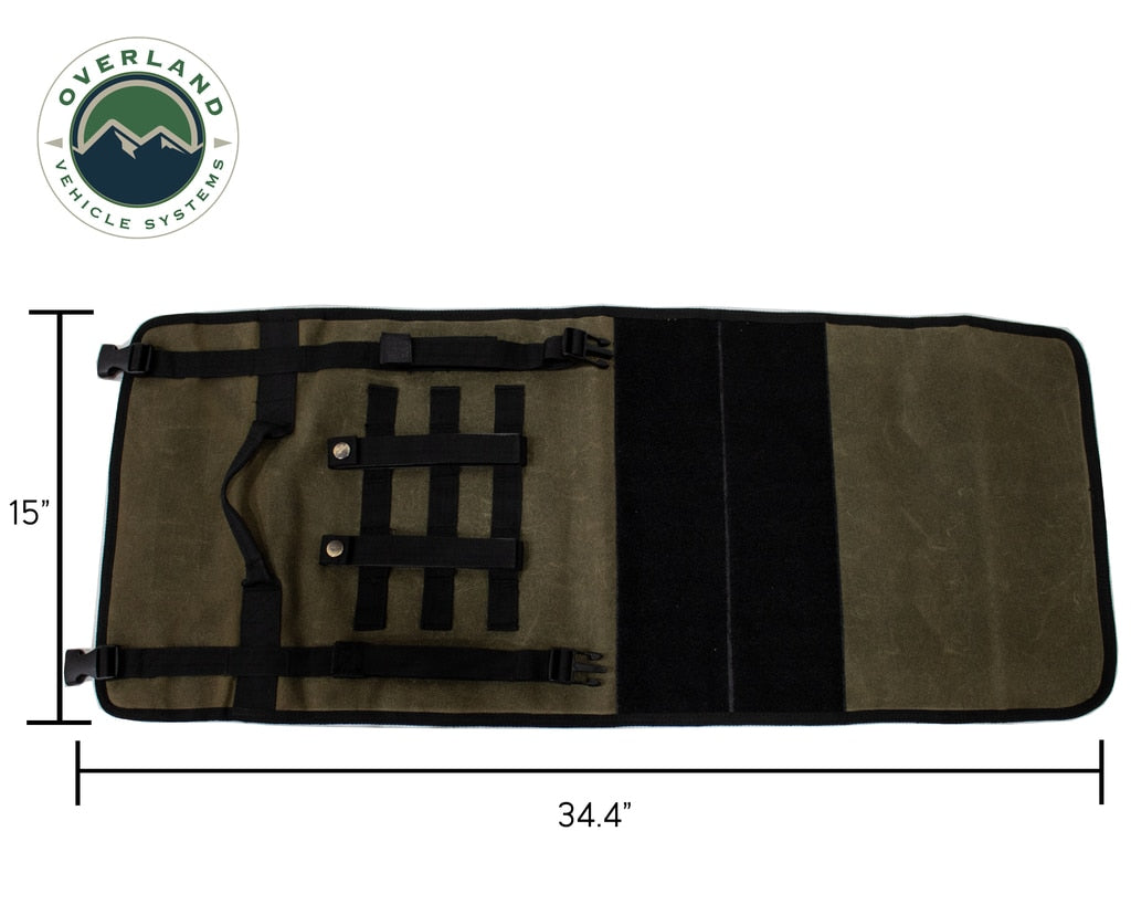 Rolled Bag First Aid - Waxed Canvas First Aid Bag for Car Overland Vehicle Systems-4x4 Mega Store