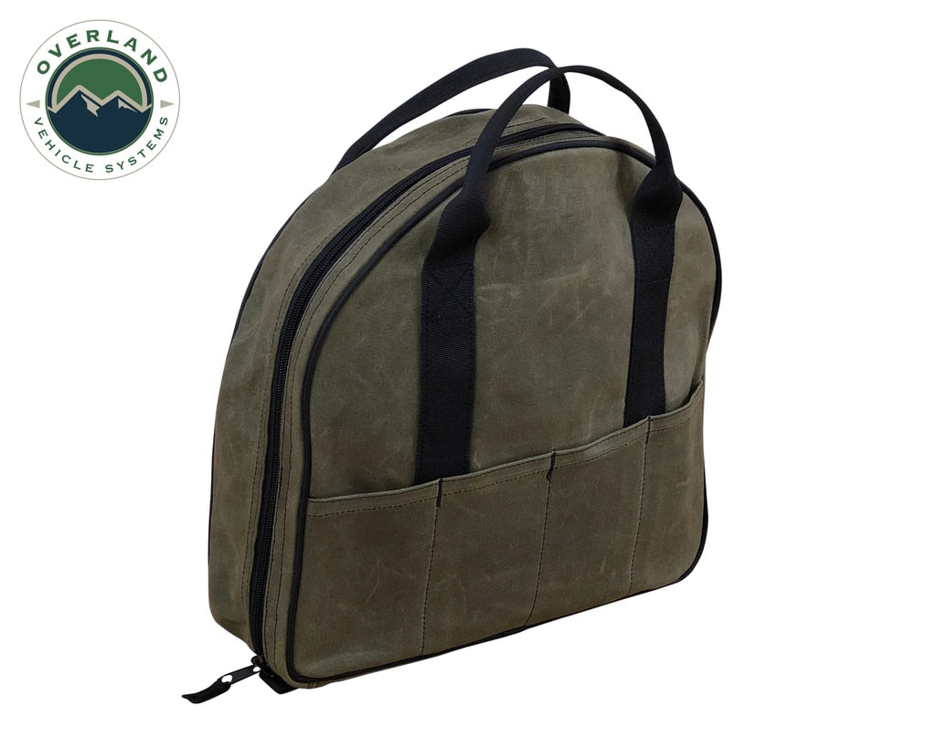 Jumper Cable Bag #16 Waxed Canvas Durable Storage Solution Overland Vehicle Systems-4x4 Mega Store