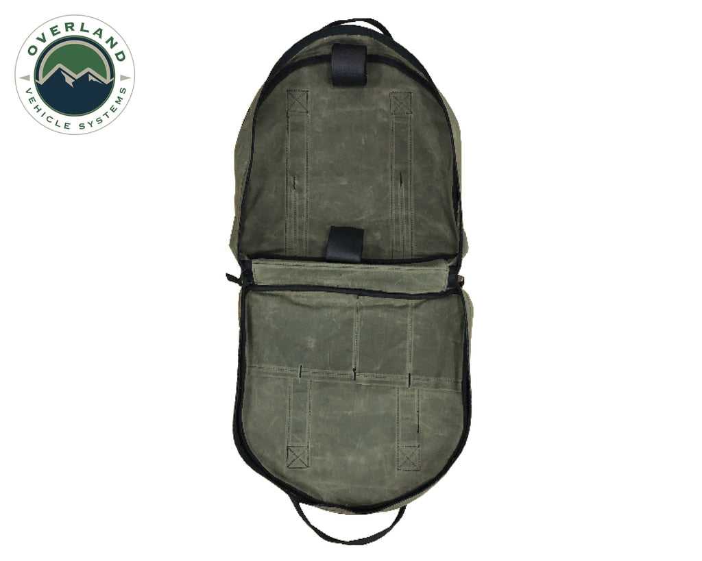 Jumper Cable Bag #16 Waxed Canvas Durable Storage Solution Overland Vehicle Systems-4x4 Mega Store