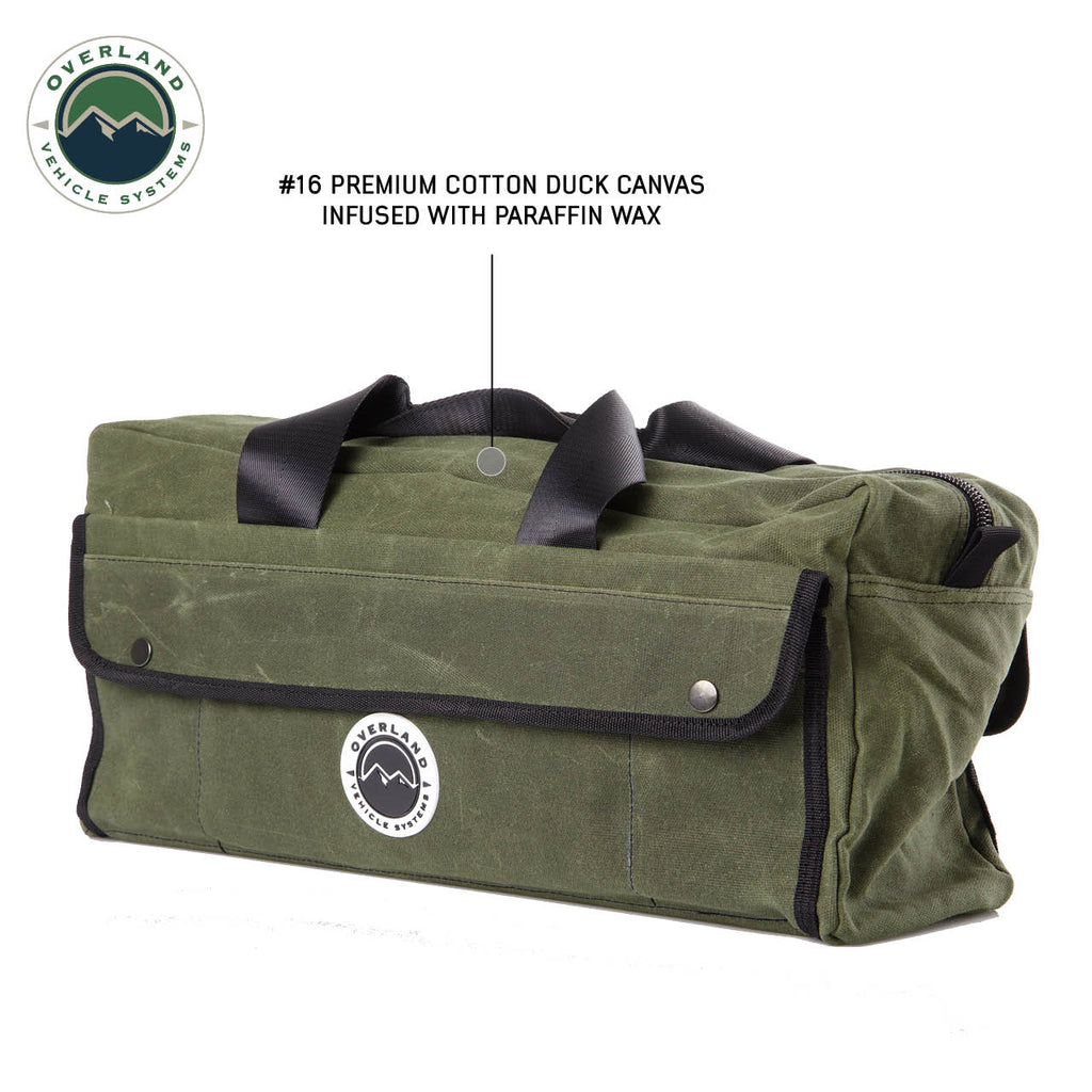 Organize With Overland Vehicle Systems Wax Canvas Small Duffle Bag Overland Vehicle Systems-4x4 Mega Store