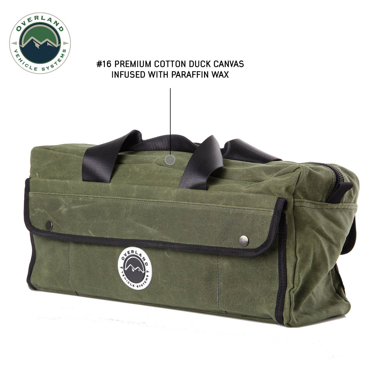 Organize With Overland Vehicle Systems Wax Canvas Small Duffle Bag Overland Vehicle Systems-4x4 Mega Store