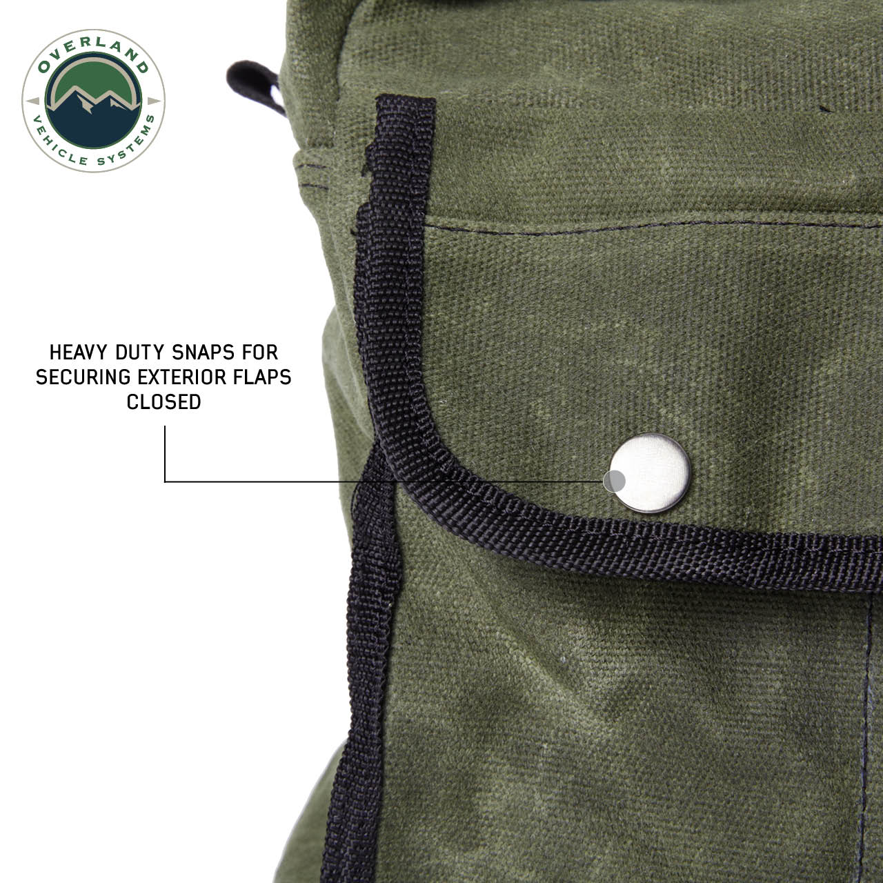 Organize With Overland Vehicle Systems Wax Canvas Small Duffle Bag Overland Vehicle Systems