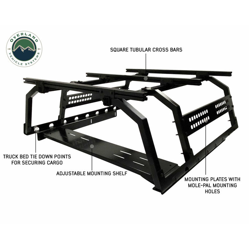 Discovery Rack with Side Cargo Plates, With Front Cargo Tray Overland Vehicle Systems-4x4 Mega Store