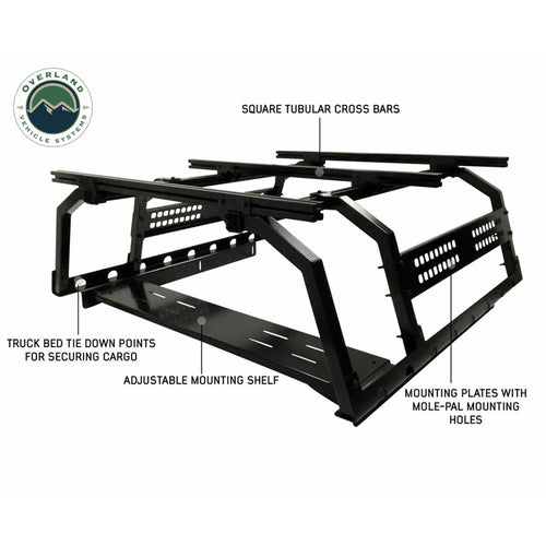 Discovery Rack with Side Cargo Plates, With Front Cargo Tray Overland Vehicle Systems-4x4 Mega Store