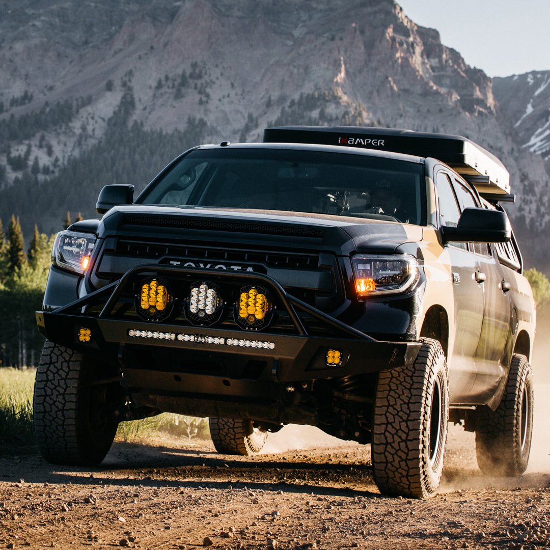 Baja Designs LP9 Series LED light pod showing compact housing and lens detail
