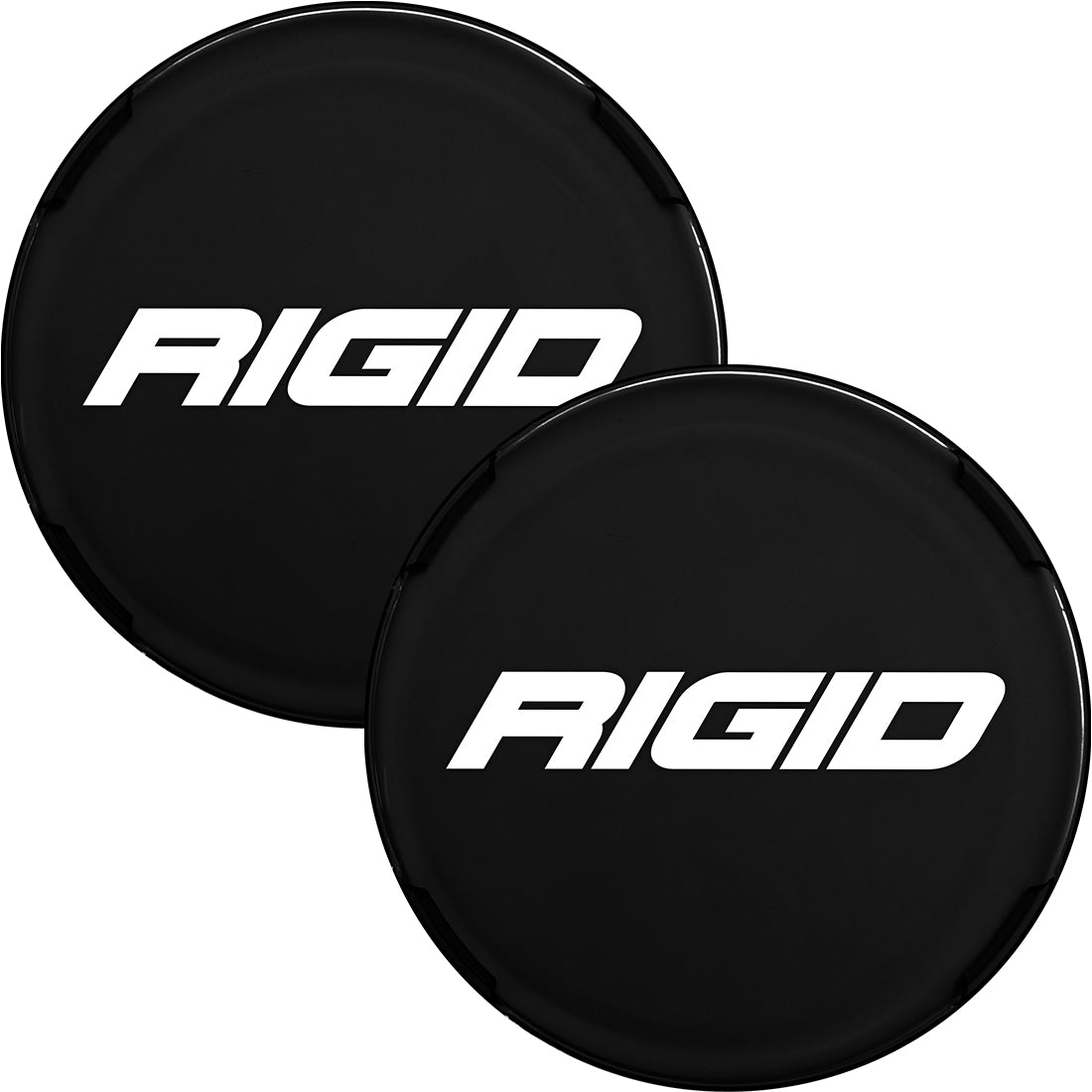 RIGID Industries 360-Series 6-inch LED light covers, black pair, shown front-facing