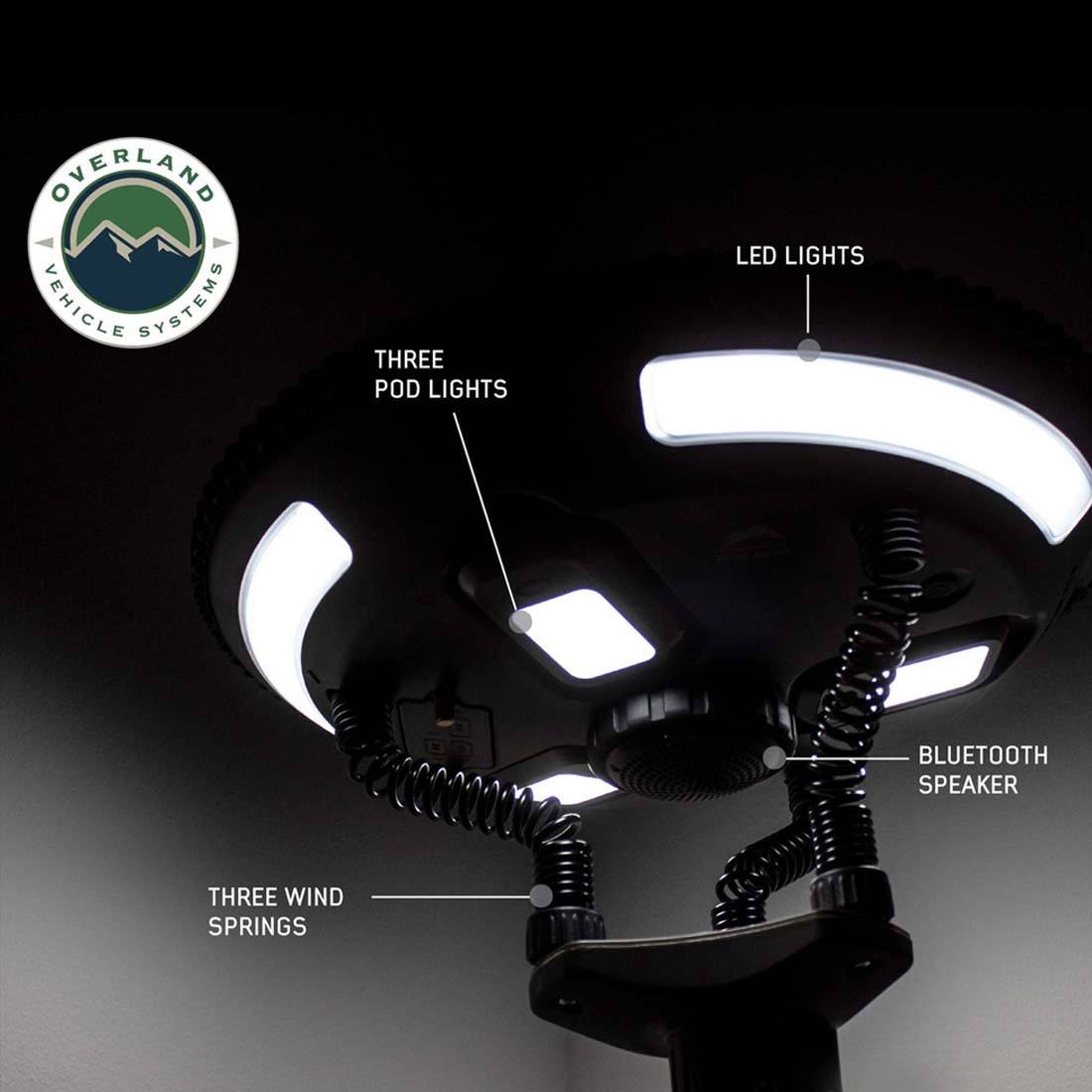 UFO Solar Light Light Pods & Speaker - Camping Light Overland Vehicle Systems-4x4 Mega Store