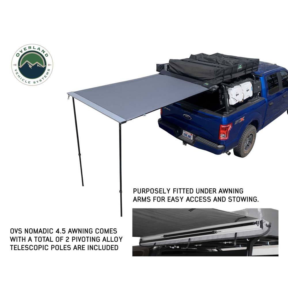 Nomadic Awning 4.5 The Perfect 4.5 Awning with Black Cover Overland Vehicle Systems-4x4 Mega Store