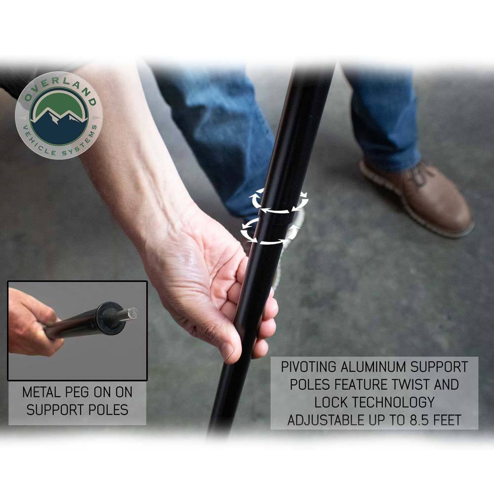 Nomadic Awning 4.5 The Perfect 4.5 Awning with Black Cover Overland Vehicle Systems-4x4 Mega Store