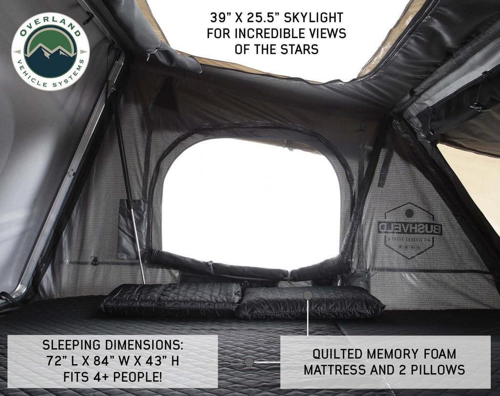 Best Hard Shell Rooftop Tent 18189901 Bushveld II Overland Vehicle Systems-4x4 Mega Store