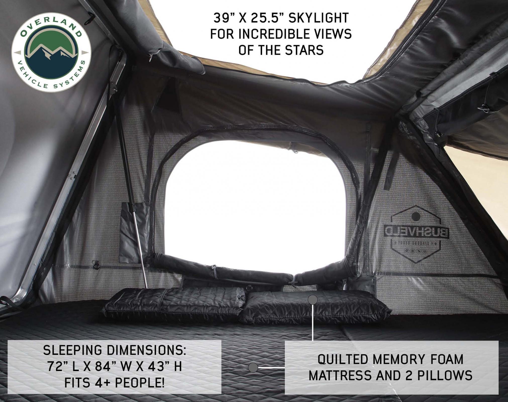 Best Hard Shell Rooftop Tent 18189901 Bushveld II Overland Vehicle Systems-4x4 Mega Store
