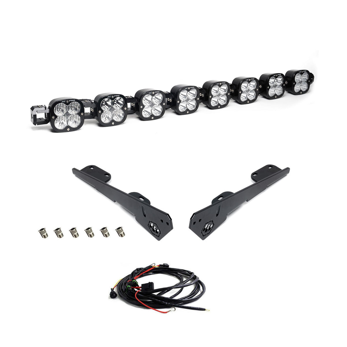 Baja Designs 8XL Pro Linkable Roof Light Kit for 2005-2023 Toyota Tacoma, full bar shown