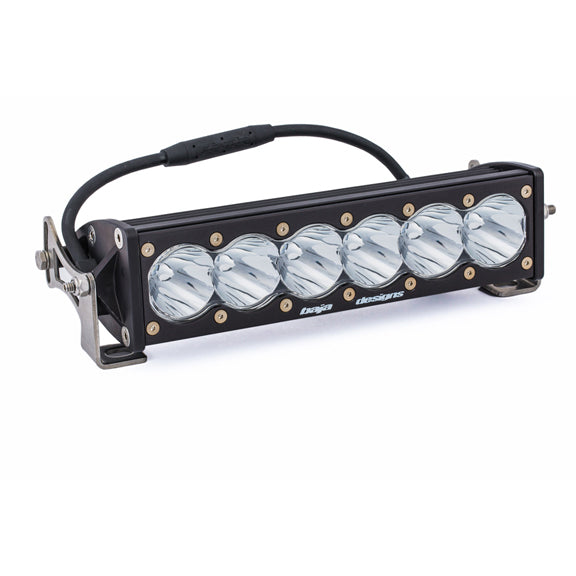 Baja Designs OnX6 10 Inch LED Light Bar, front-facing view showing lens and housing