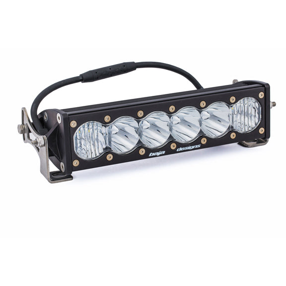 Baja Designs OnX6 10-inch LED light bar, front angle view showing lens array and aluminum housing