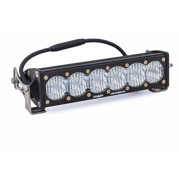 Baja Designs OnX6 10-inch LED light bar, angled view showing lens and housing construction