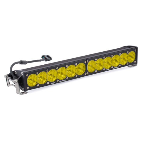 Baja Designs OnX6 20-inch straight LED light bar showing lens and housing detail