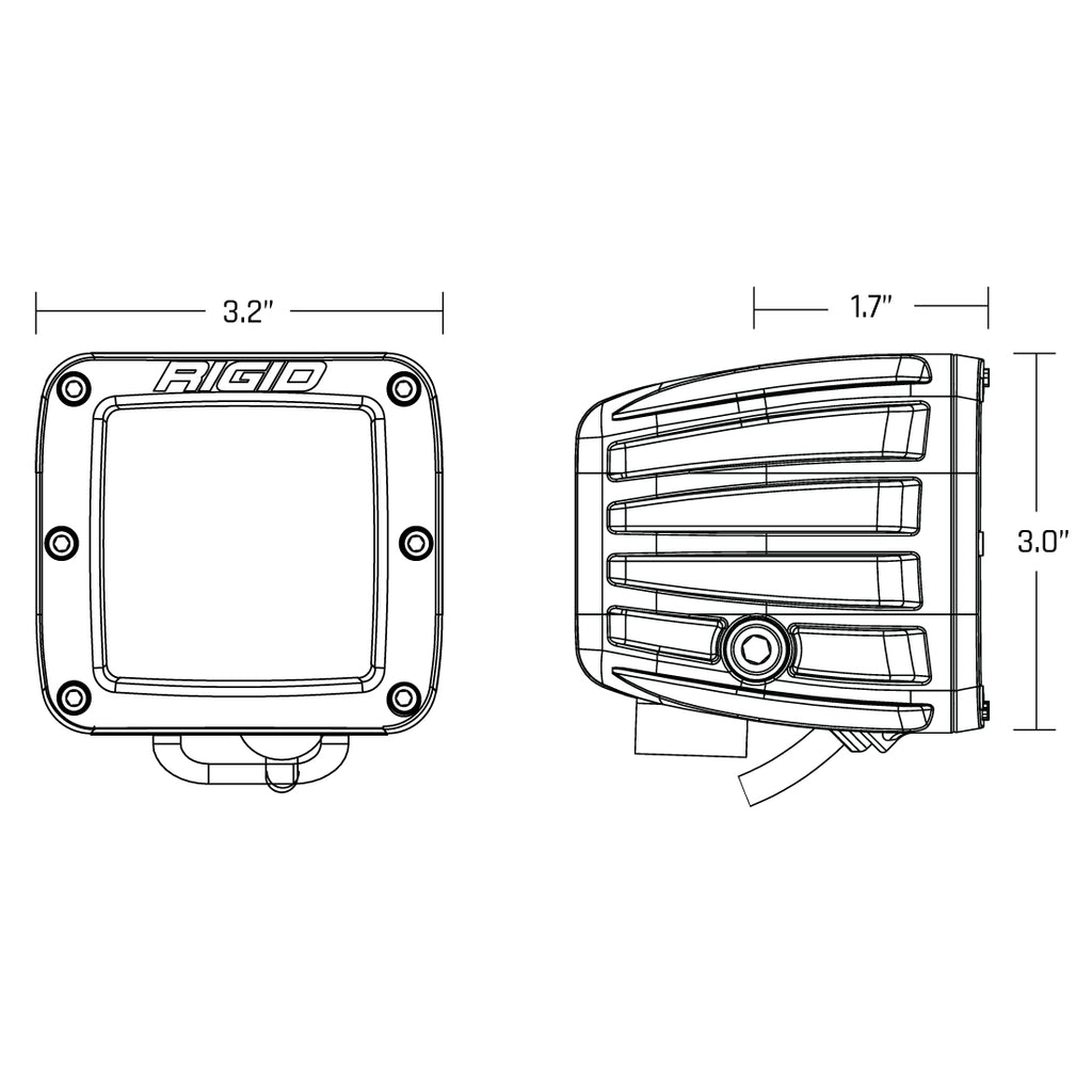 D-Series SAE Fog Yellow/White Pair RIGID Industries