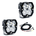 Squadron 2.0 Sport Black LED Auxiliary Light Pod Pair Universal Clear Driving/Combo Baja Designs