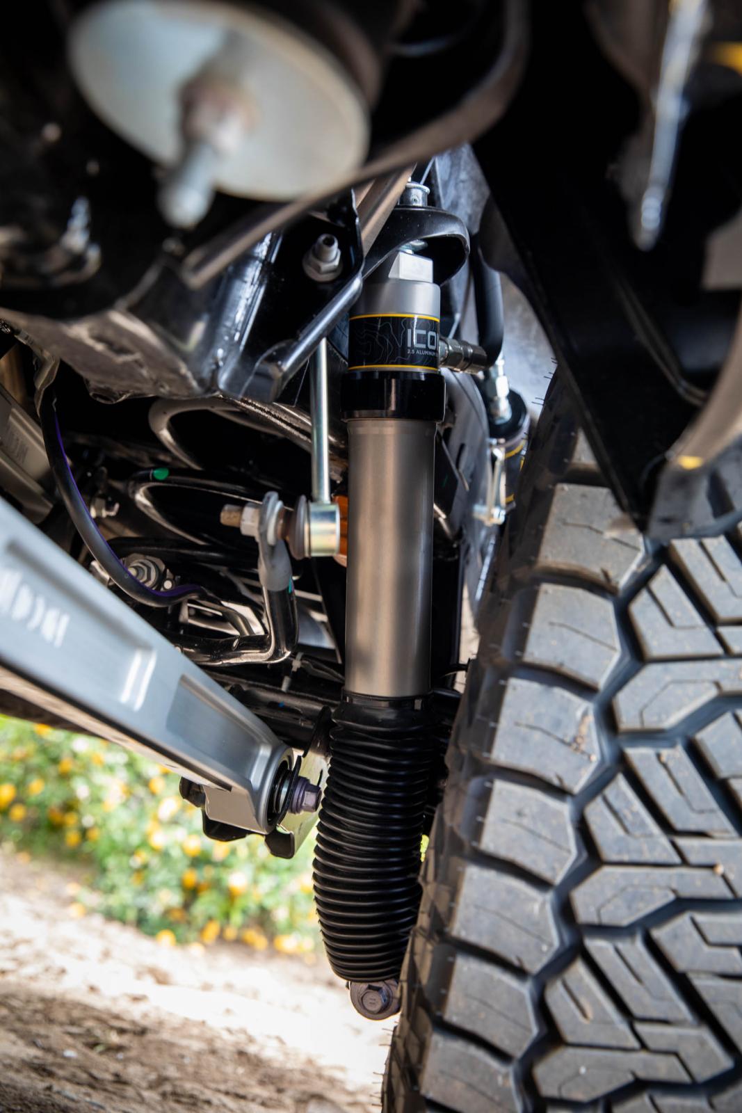 2024-2025 Toyota Tacoma 0-1 Inch Lift Rear V.S. 2.5 Aluminum Series Shock Absorbers Remote Reservoir W/ CDCV Pair Icon Vehicle Dynamics