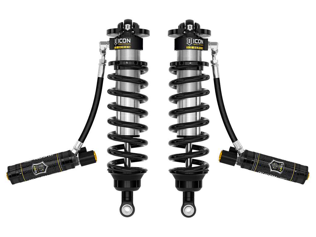 2022-2025 Toyota Tundra 1.25-3.25 Inch Lift 2023-2025 Sequoia 3-4.25 Inch Lift V.S. 3.0 Series Front Coilover Kit Remote Reservoir W CDEV Pair Icon Vehicle Dynamics