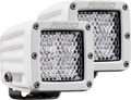 Hybrid Diffused Surface Mount White Housing Pair D-Series Pro RIGID Industries