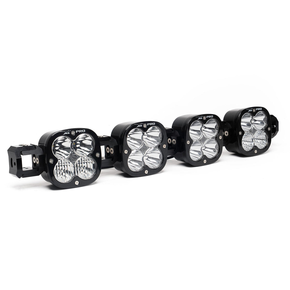 Baja Designs XL Pro Linkable LED Light Bar in clear lens, front angle view showing housing and mounting tabs