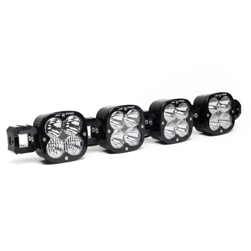 Baja Designs XL Pro Linkable LED Light Bar in clear lens, front angle view showing housing and mounting tabs