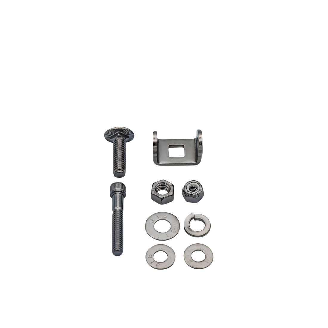 RIGID Industries SR-M and SR-Q light mounting hardware kit with assorted bolts and brackets